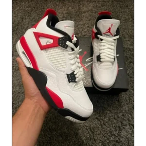 Nike Air Jordan Retro 4 Red Cement Shoes for Men (SW4697)