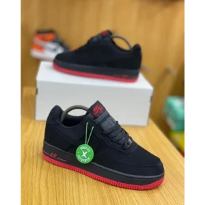 Nike Airforce 1 Low Black University Red Shoes for Men (SW4700)