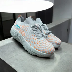 Imported Skechers Max Road Hyper Burst Grey Orange Shoes For Men (SW5740)