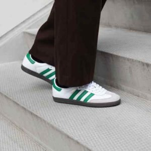 Adidas Samba White Green Shoes For Men (SP453)