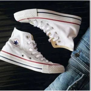 Converse All Star Long White Shoes For Men (FST1106)
