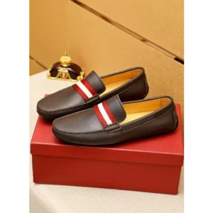 Bally Leather Loafer Brown Shoes For Men (HS113)