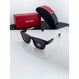 Prada Sunglasses Gold Black 144 (BOT596)