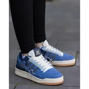 Adidas Forum 84 Low Blue-Denim Gum Men Shoes (FT340)
