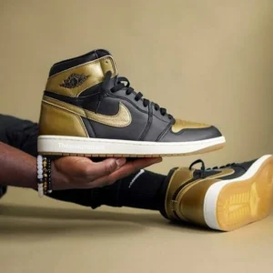 Nike Air Jordan 1 Retro High Og Black Gold Shoes For Men (SL669)
