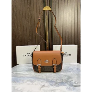 Coach Crossbody Bag Signature Canvas With Folding Box For Women (SL1067)