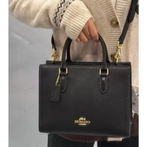 Coach Maggi Small Tote Bag Signature Canvas With Box Dust Bag For Women (TB69)