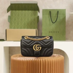 Gucci Gg Marmont Shoulder Bag Matelasse With Og Box Dust Bag For Women (TB82)