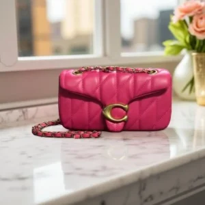 Coach Tabby Shoulder Bag Leather With Box For Women (TB35)
