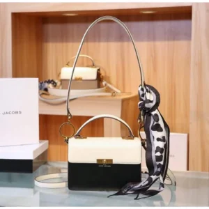 Marc Jacobs Tote Bag The Uptown White Black For Women (FT648)