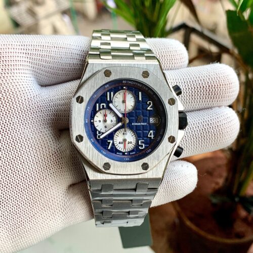 Audemars Piguet Royal Oak Offshore Chronograph Silver Blue Dial