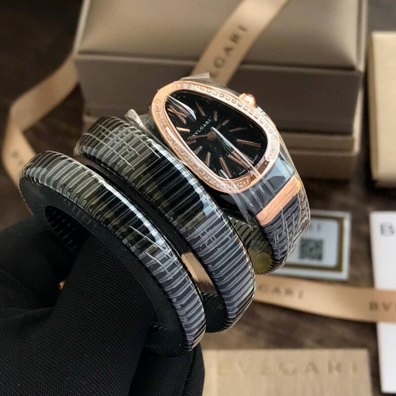 Bvlgari Serpenti Spiga Black Dial 35mm