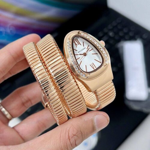 Bvlgari Serpenti Tubogas Rose Gold White Dial