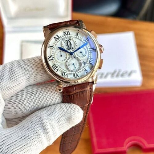 Cartier Baloon Chronograph with Leather Strap