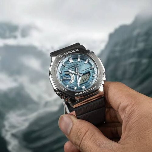 Casio G Shock GM-2100A 1A2 Light Blue Dial