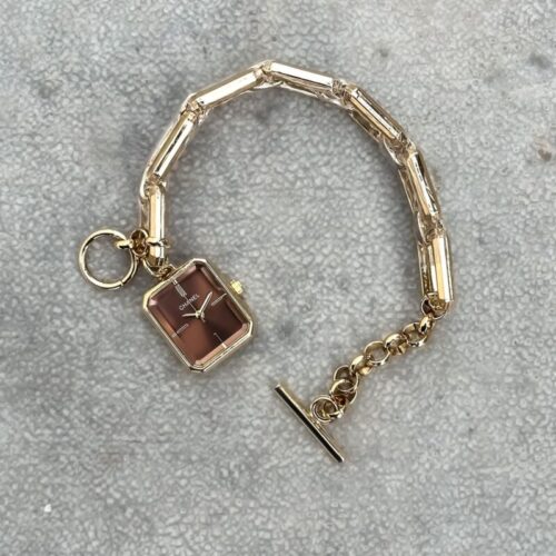 Chanel Golden Brown Square Dial