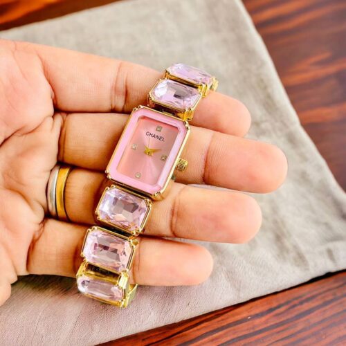 Chanel Millienia Octagon Pink Dial Watch