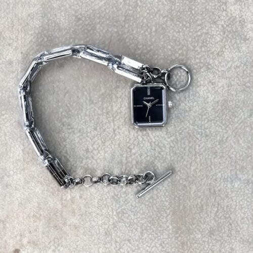 Chanel Paris Silver Black Square Dial