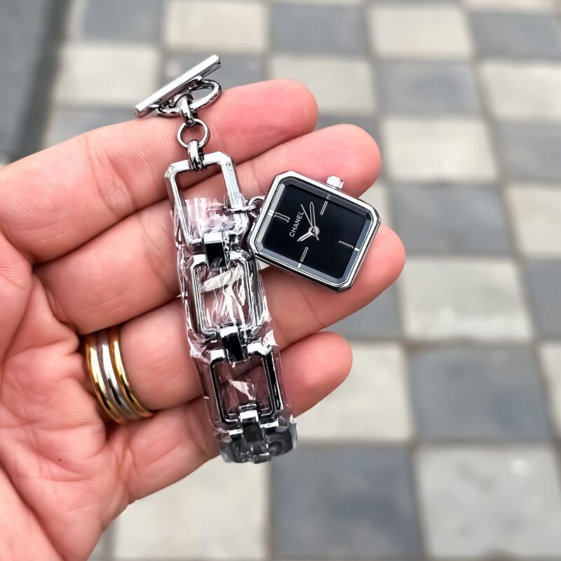 Chanel Paris Silver Black Square Dial Chanel Paris Silver Black Square Dial