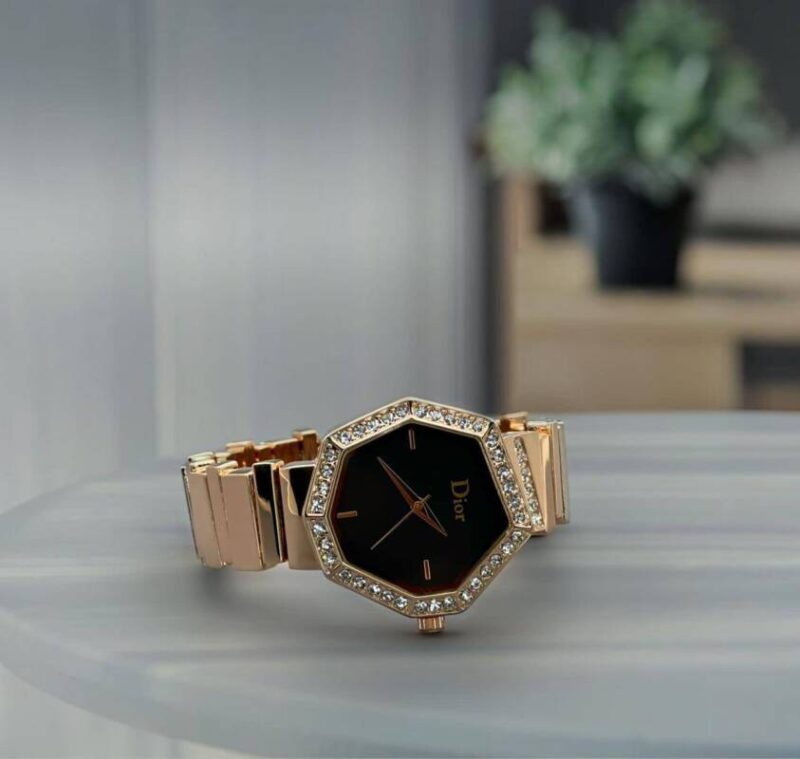 Dior Gem Rose Gold Black Dial 27mm