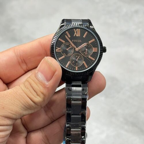 Fossil Eevie Black Dial 35mm Chronograph