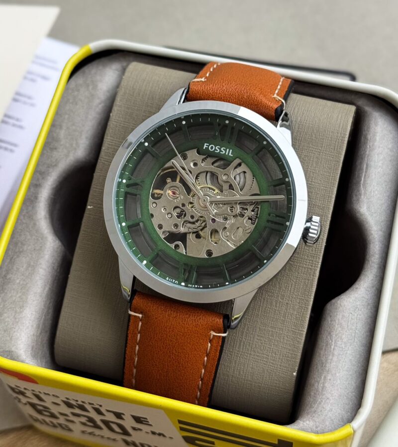 Fossil Townsman Skeleton Automatic Green