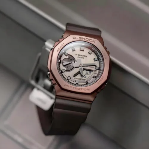 G Shock GM-2100B Silver And Rose Gold