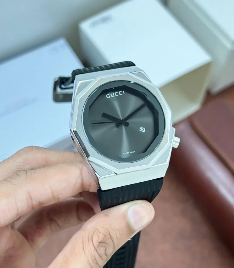 Gucci G-Timeless Hexagon Grey Dial Watch