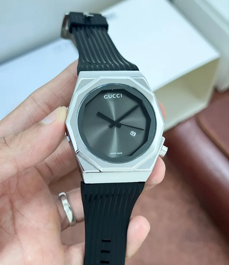 Gucci G-Timeless Hexagon Grey Dial Watch