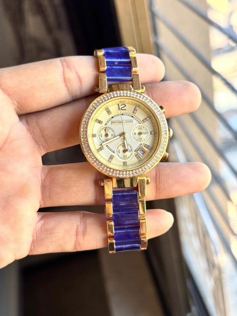 Michael Kors Gold-Tone Crystal Accent Timepiece