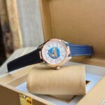 Omega Aqua Terra World Map Silicone Blue White Dial