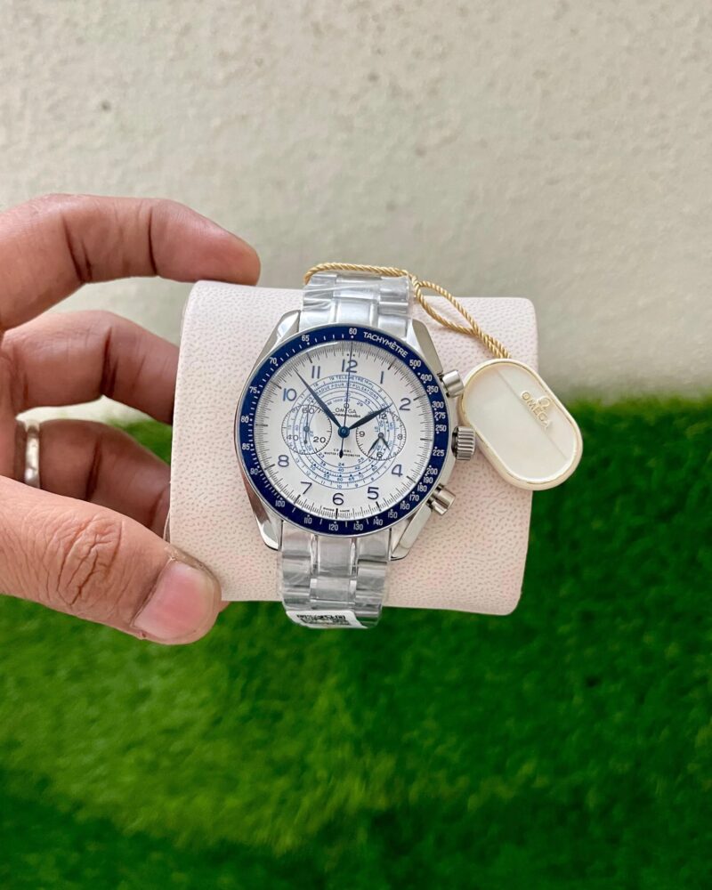 Omega Racing Co-Acial Master Blue White Dial