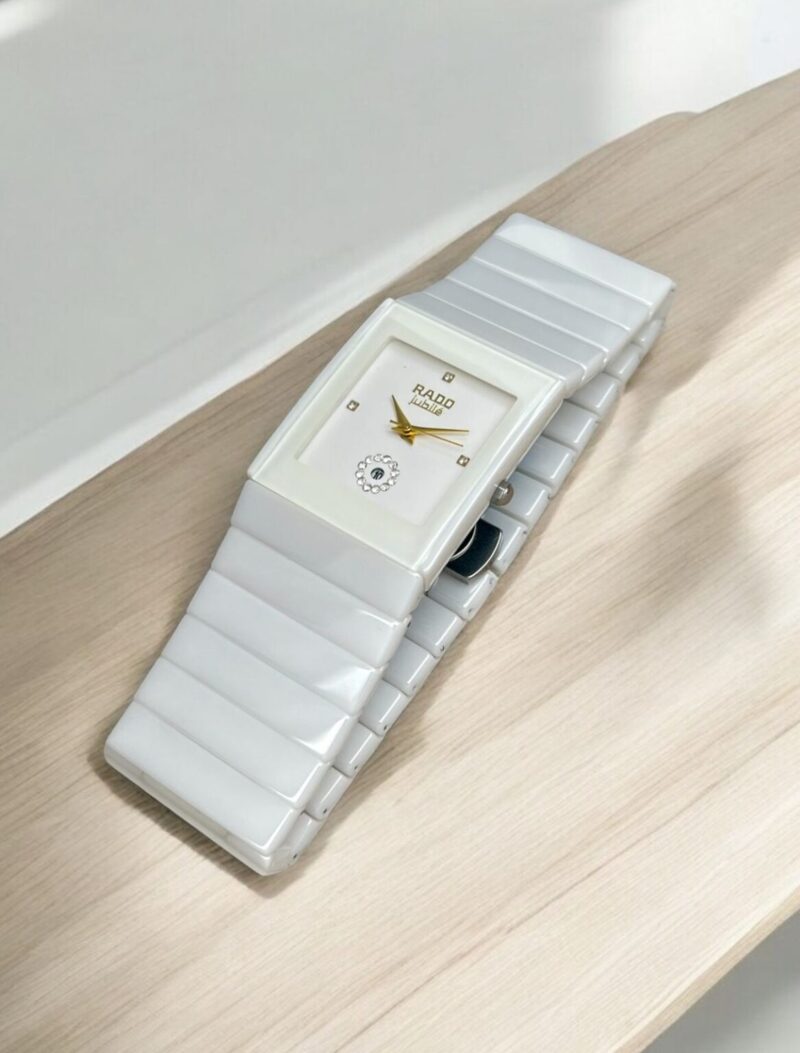 Rado Jubile Square Full Ceramic White Rado Jubile Square Full Ceramic White