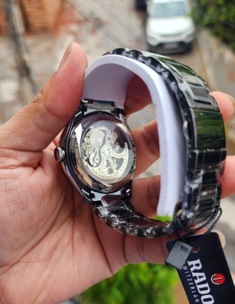 Rado Skeleton Silver Black Dial