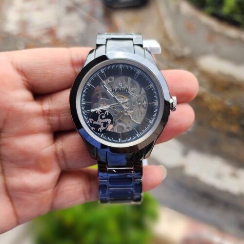 Rado Skeleton Silver Black Dial