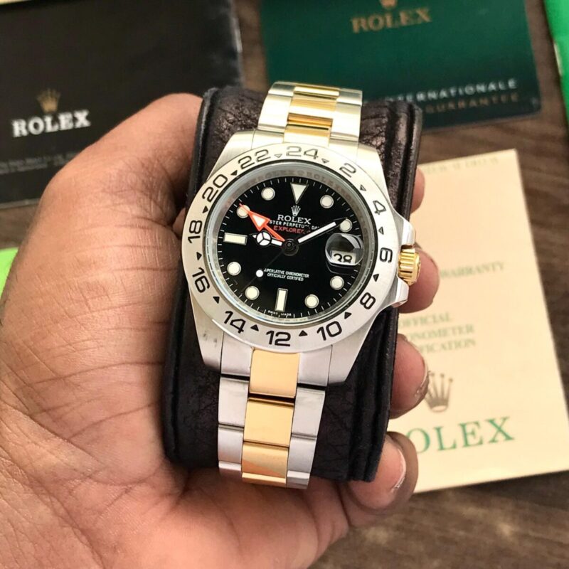 Rolex Explorer II Black Dial Two Tone