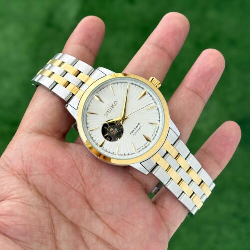 Seiko Presage Open Heart Two-Tone Watch
