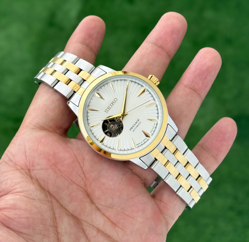 Seiko Presage Open Heart Two-Tone Watch