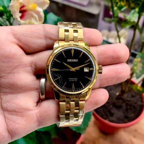 Seiko Presage SRPK48 Gold Black Dial
