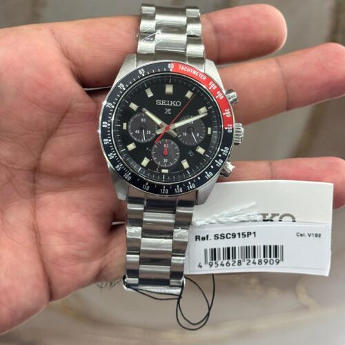 Seiko Prospex Speedtimer Solar Chronograph Black Dial