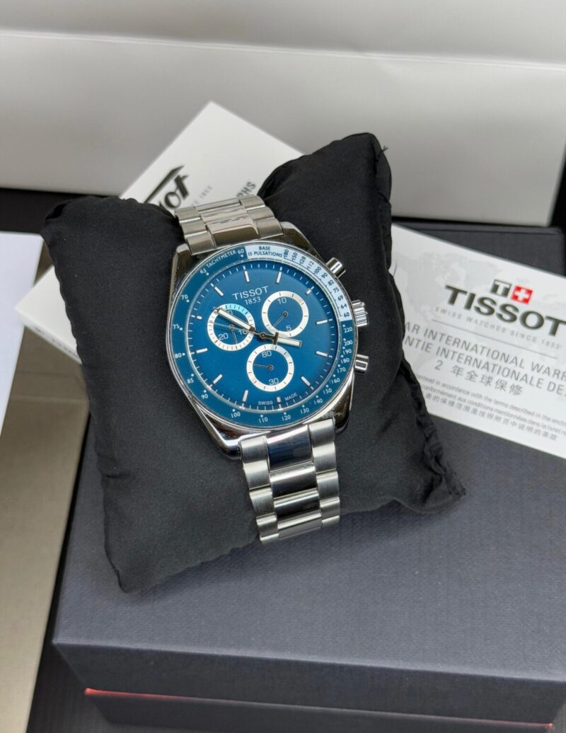 Tissot PR516 Silver Blue Watch Tissot PR516 Silver Blue Watch
