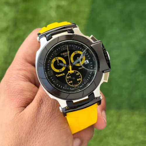 Tissot T-Race 1853 Black Yellow Strap