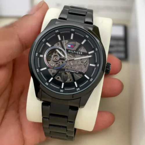 Tommy Hilfiger Modern Automatic Skeleton Black 43mm